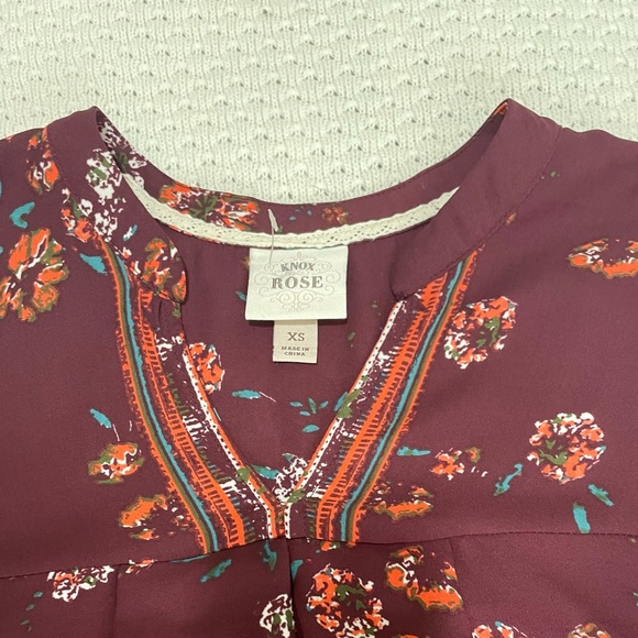 Knox rose boho floral peasant blouse - Picture 4 of 7